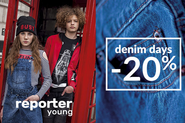 Reporter Young - Denim Days! -20% na jeans z Nowej Kolekcji Jesień/Zima 2019.