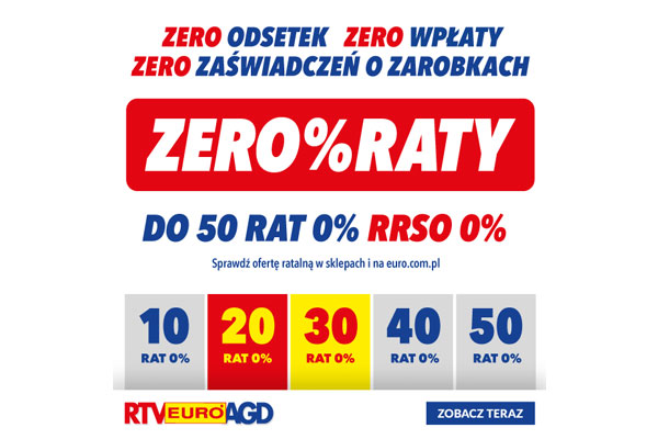 RTV EURO AGD - Zero % Raty