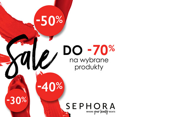 'WYPRZEDAŻE W SEPHORA, NAWET DO -70%*!