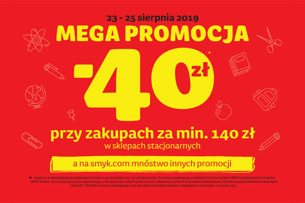 Smyk - Mega promocja - 40 zł