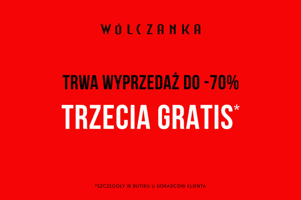 Trzecia sztuka gratis w butiku WÓLCZANKA!