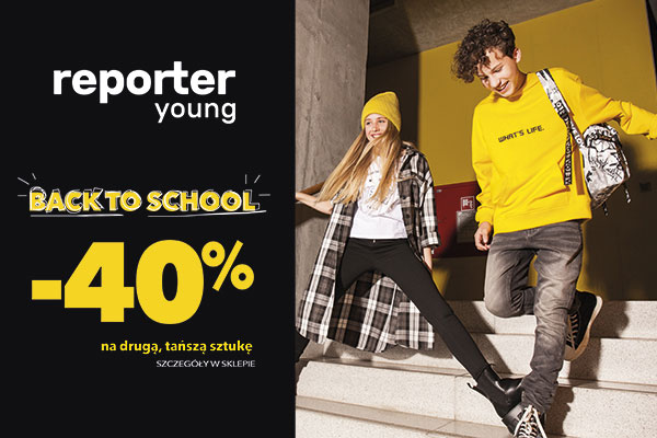 Reporter Young - Back To School! Rabat -40% na drugą tańszą rzecz z nowej kolekcji!