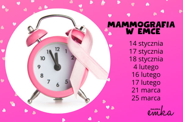 „Bezpłatne badania mammograficzne w Emce! 