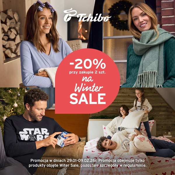 Tchibo - -20% przy zakupie 2 szt. na Winter SALE w Tchibo!