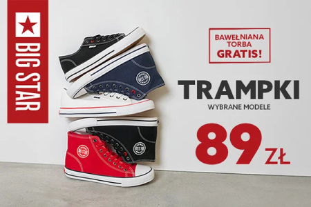 BIG STAR - TRAMPKI W PROMOCYJNEJ CENIE + BAWEŁNIANA TORBA GRATIS W BIG STAR!